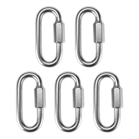 1/2" Chain Quick Links Connector - Heavy Duty Large Carabiner 316 Stainless