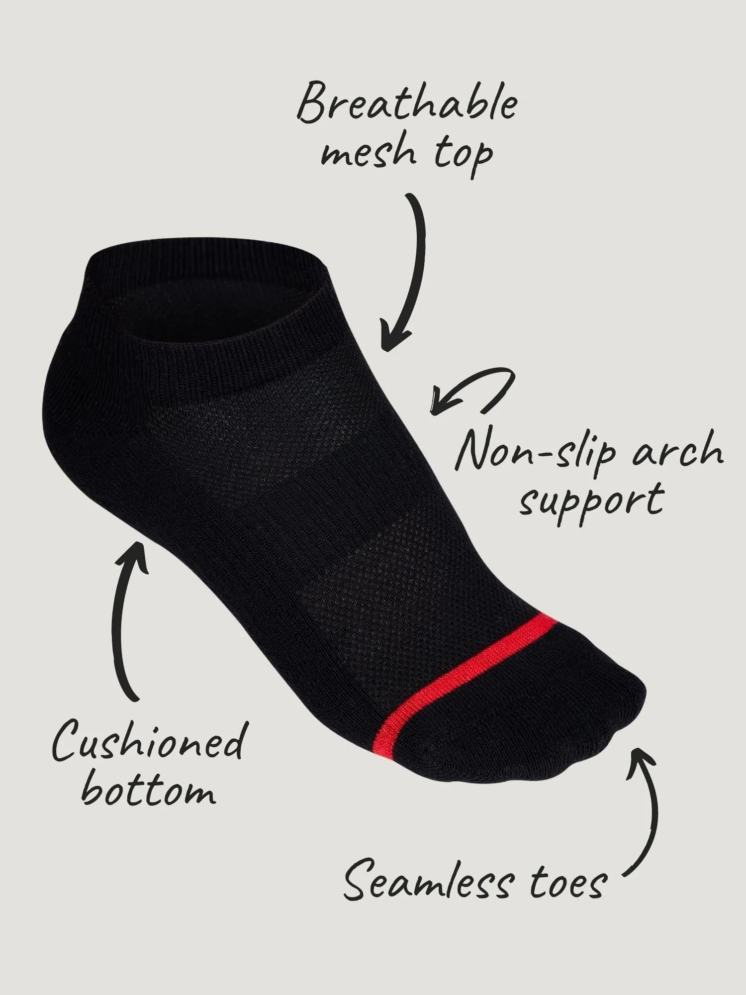 All Black 12-Pack Ankle Socks