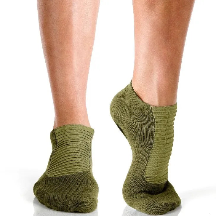 Arebesk Moto Grip Socks - Army Green (Barre / Pilates)