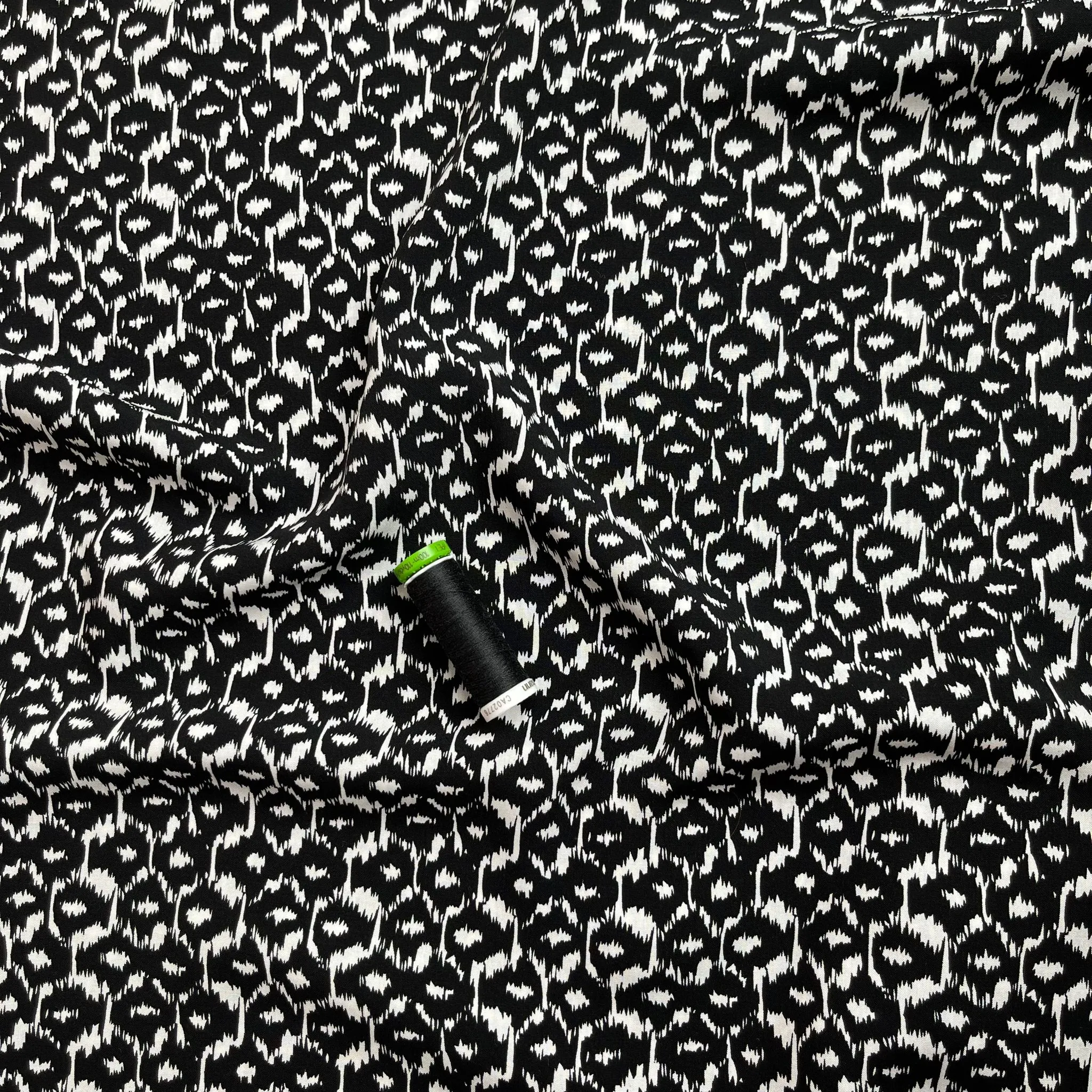 Black Honeycomb Viscose Fabric