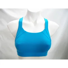 Brooks Moving Comfort 300401 Chill Out C/D Compression Wire Free Sports Bra 32CD-34C Blue