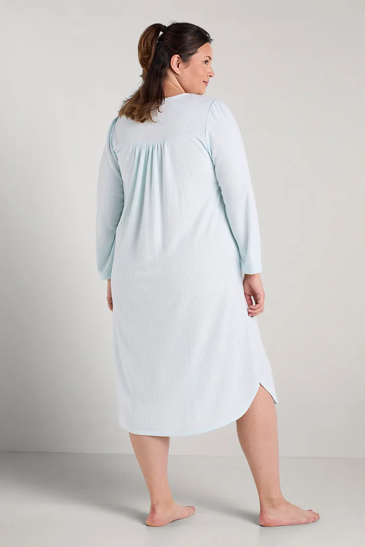 Brushed Honeycomb Long Nightgown