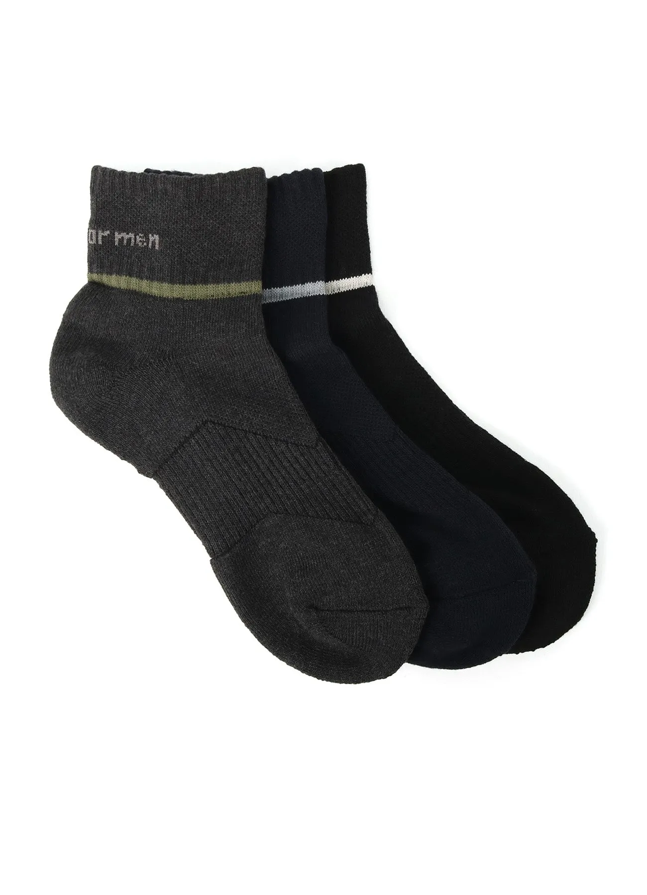 COTTON ACRYLIC PLAIN STITCH ANKLE PILE SOCKS