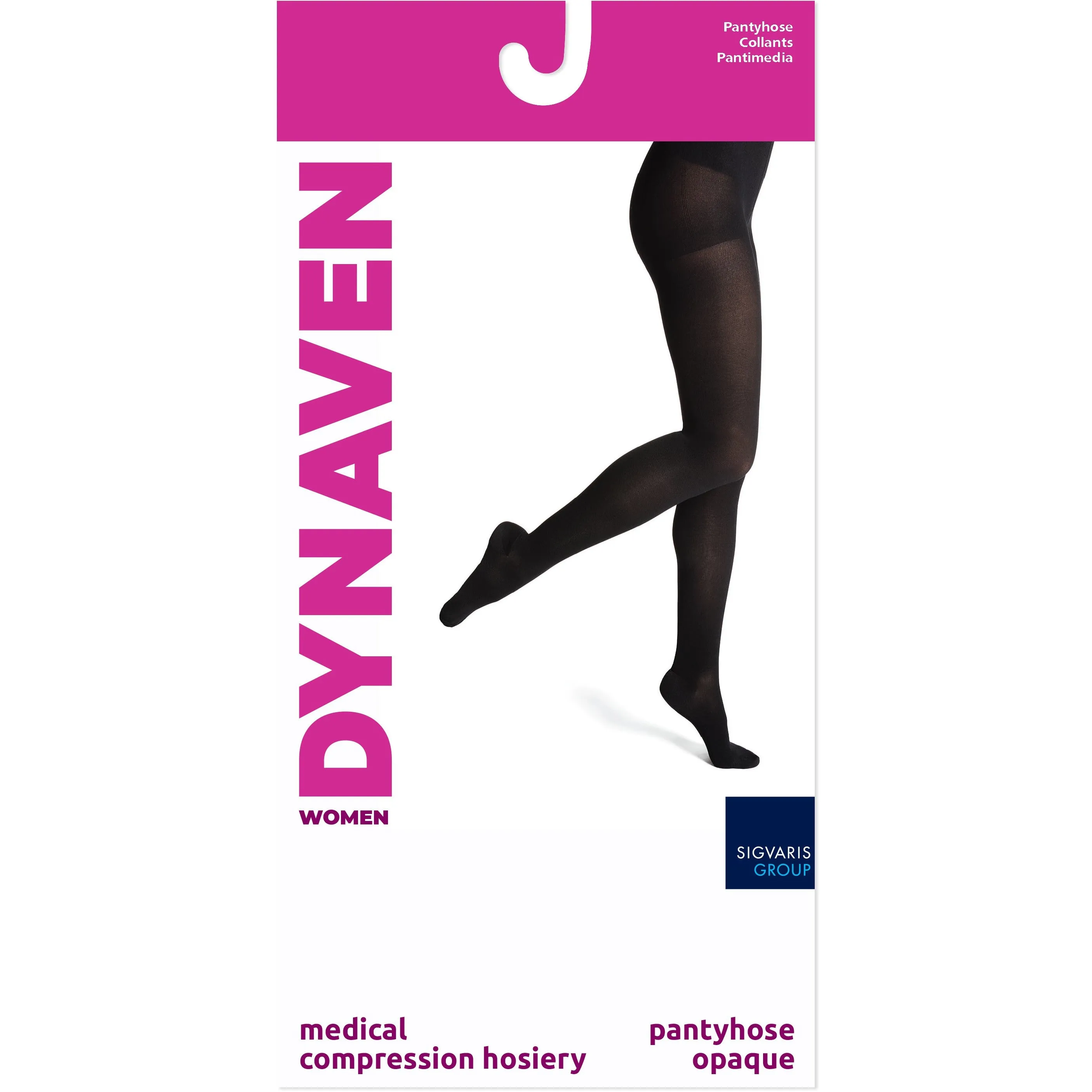 Dynaven Opaque Pantyhose 20-30 mmHg, Open Toe