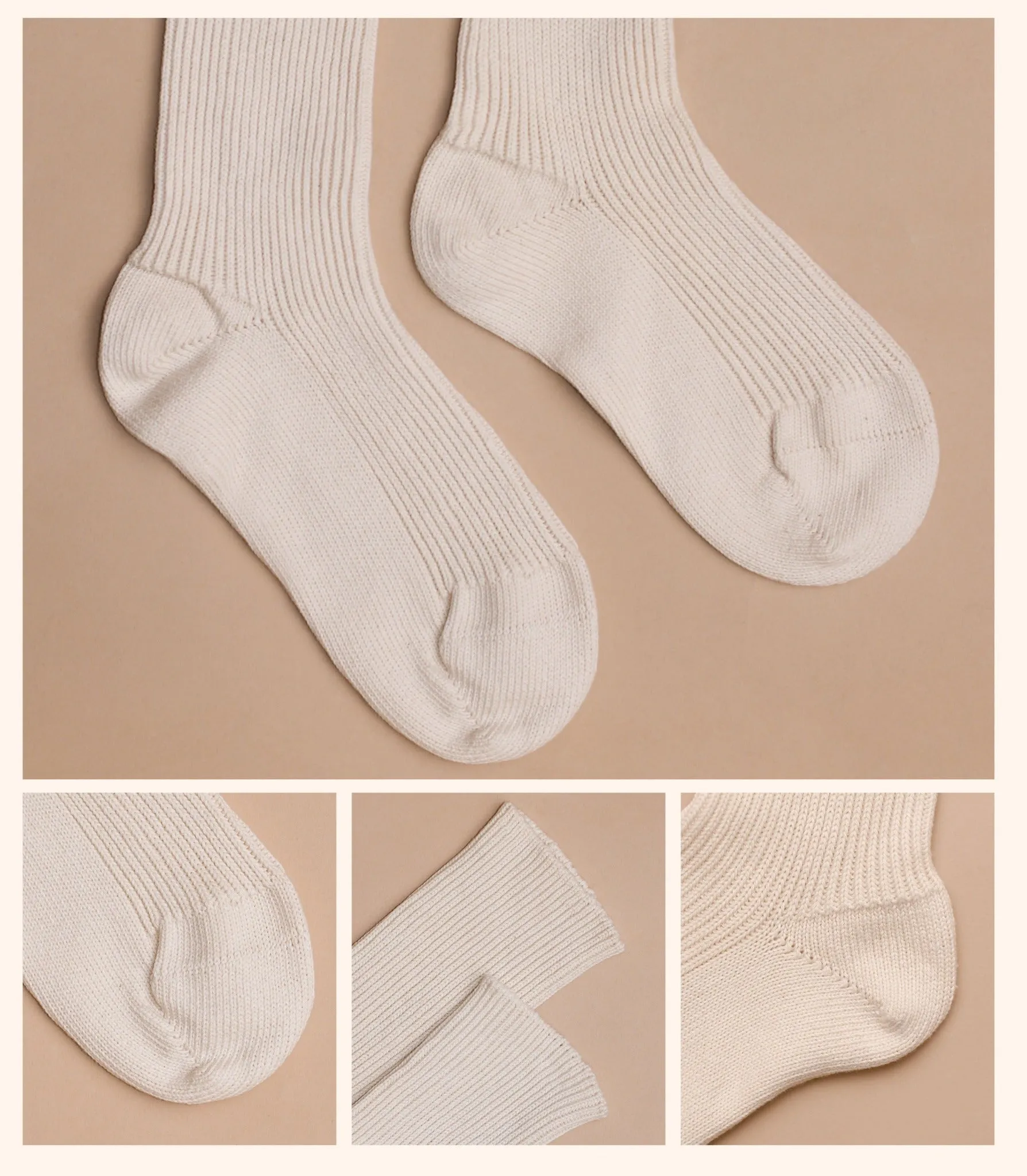 Elite Elastic-Free 100% Cotton Socks (2pairs/pack)