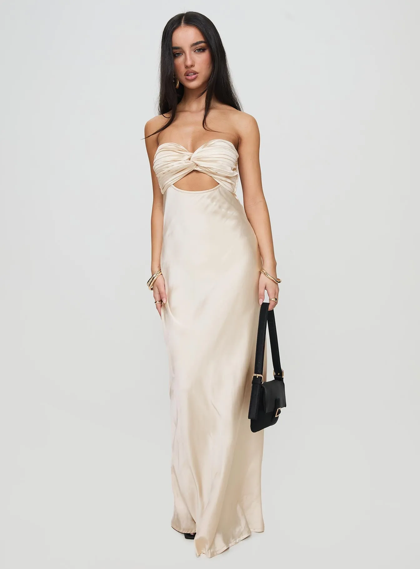 Faviola Strapless Maxi Dress Champagne