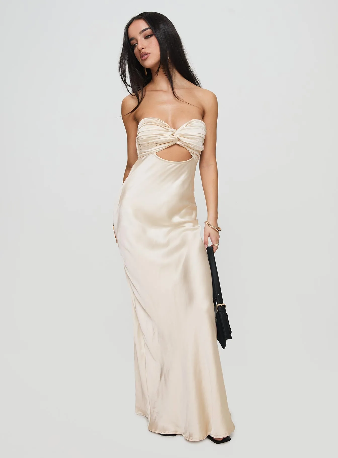 Faviola Strapless Maxi Dress Champagne