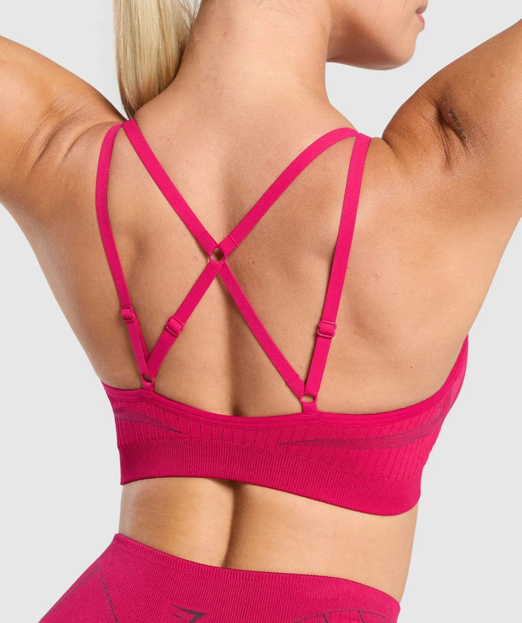 Gymshark Apex Contrast Sports Bra - Build Pink/Asphalt Grey