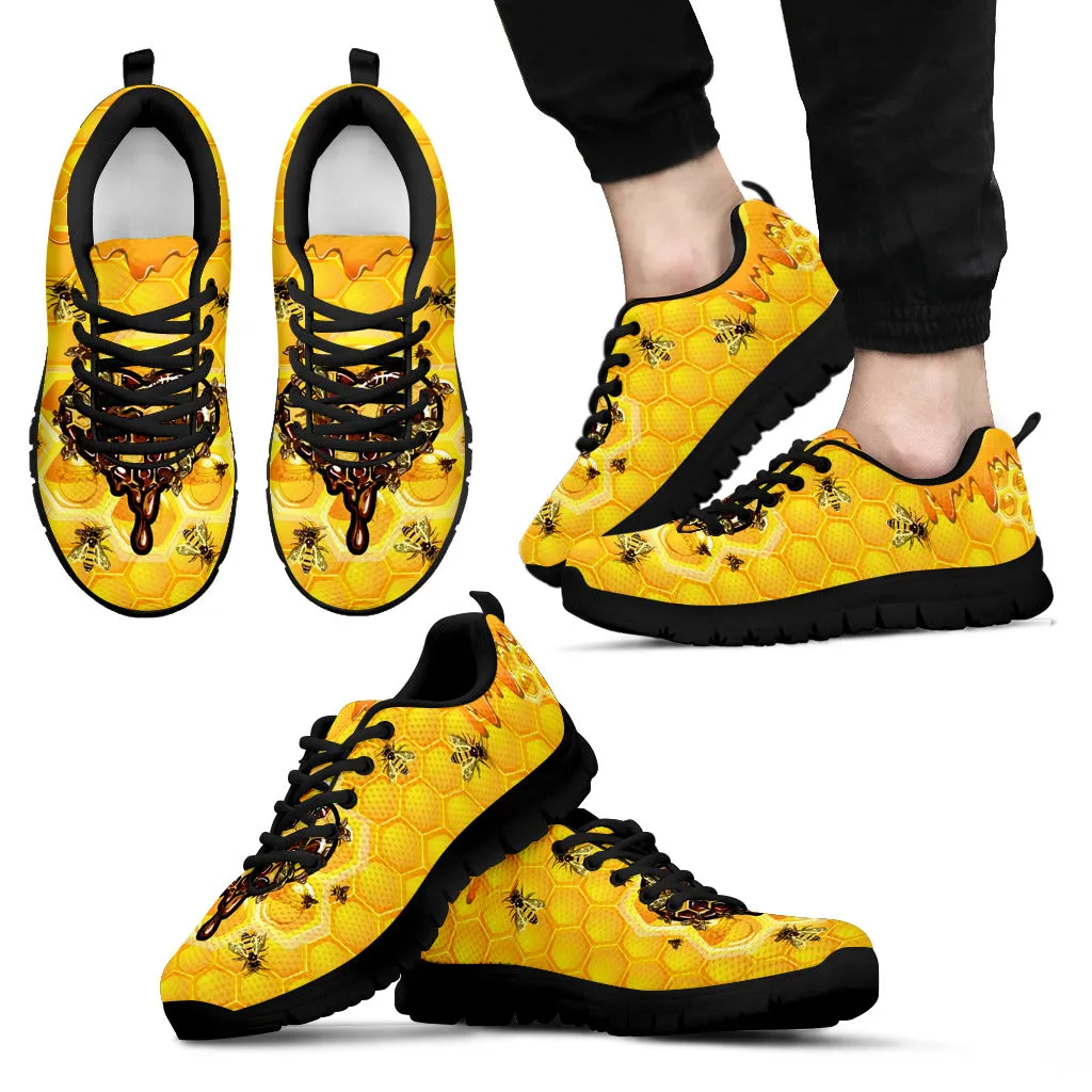 Honeycomb Bee Love SNEAKERS - FREE SHIPPING WORLDWIDE