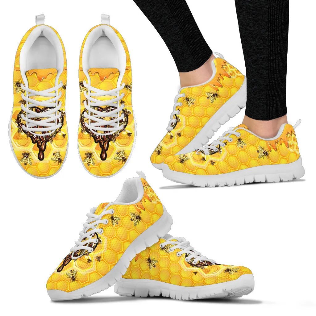 Honeycomb Bee Love SNEAKERS - FREE SHIPPING WORLDWIDE