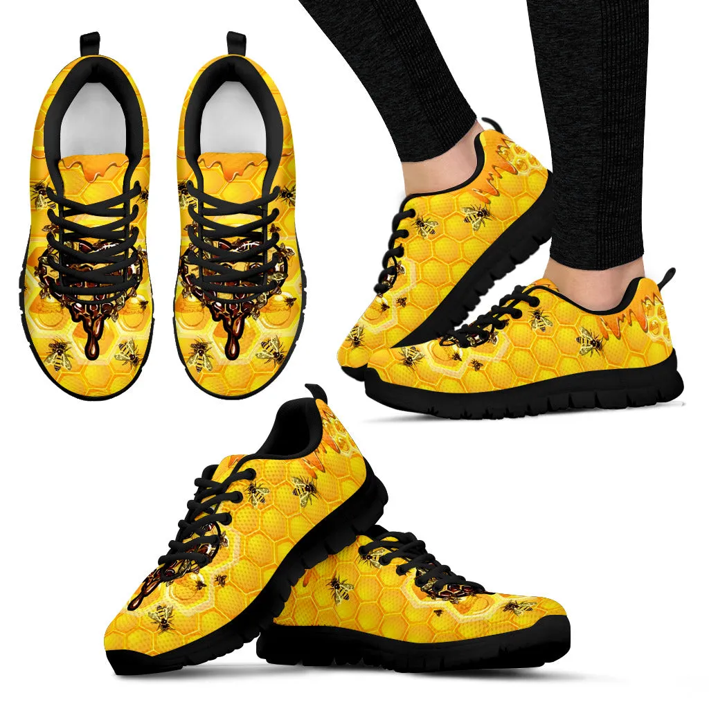 Honeycomb Bee Love SNEAKERS - FREE SHIPPING WORLDWIDE