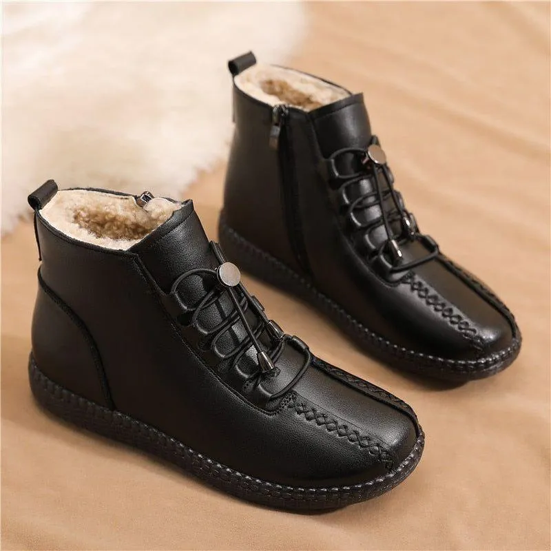 Leather Ankle Boots - Fashion Women's Casual Shoes GCSE57