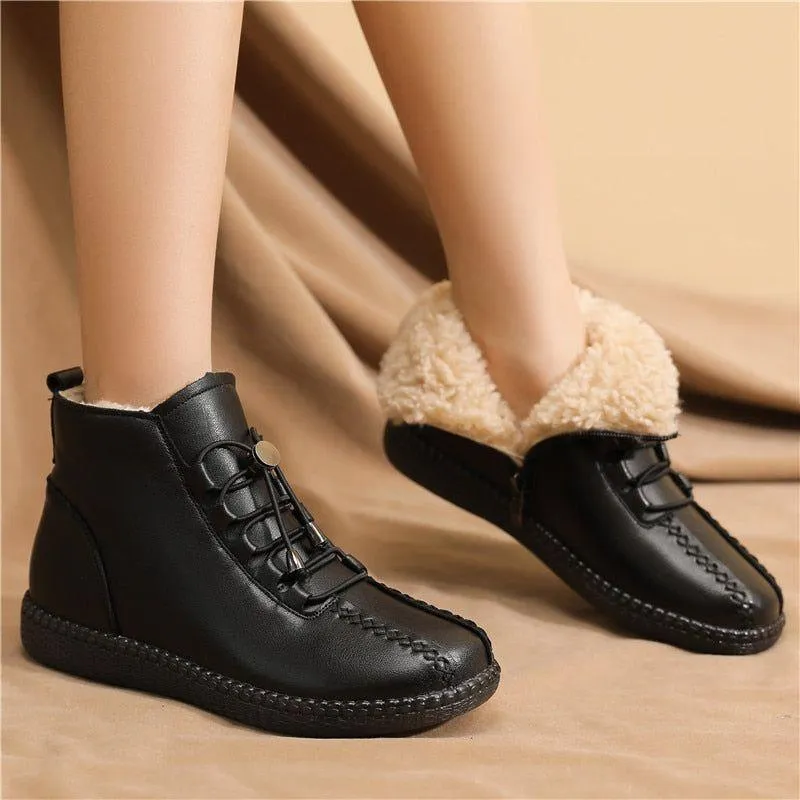 Leather Ankle Boots - Fashion Women's Casual Shoes GCSE57