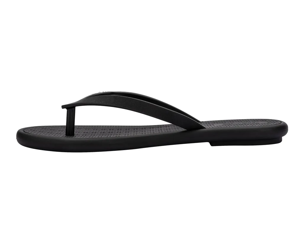 Melissa Sun Marina AD Black Flip Flops Slippers For Women