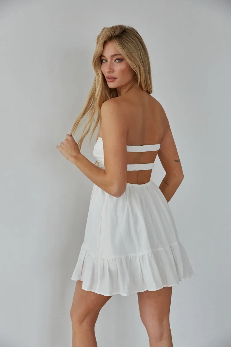 Savannah Strapless Twist Front Romper