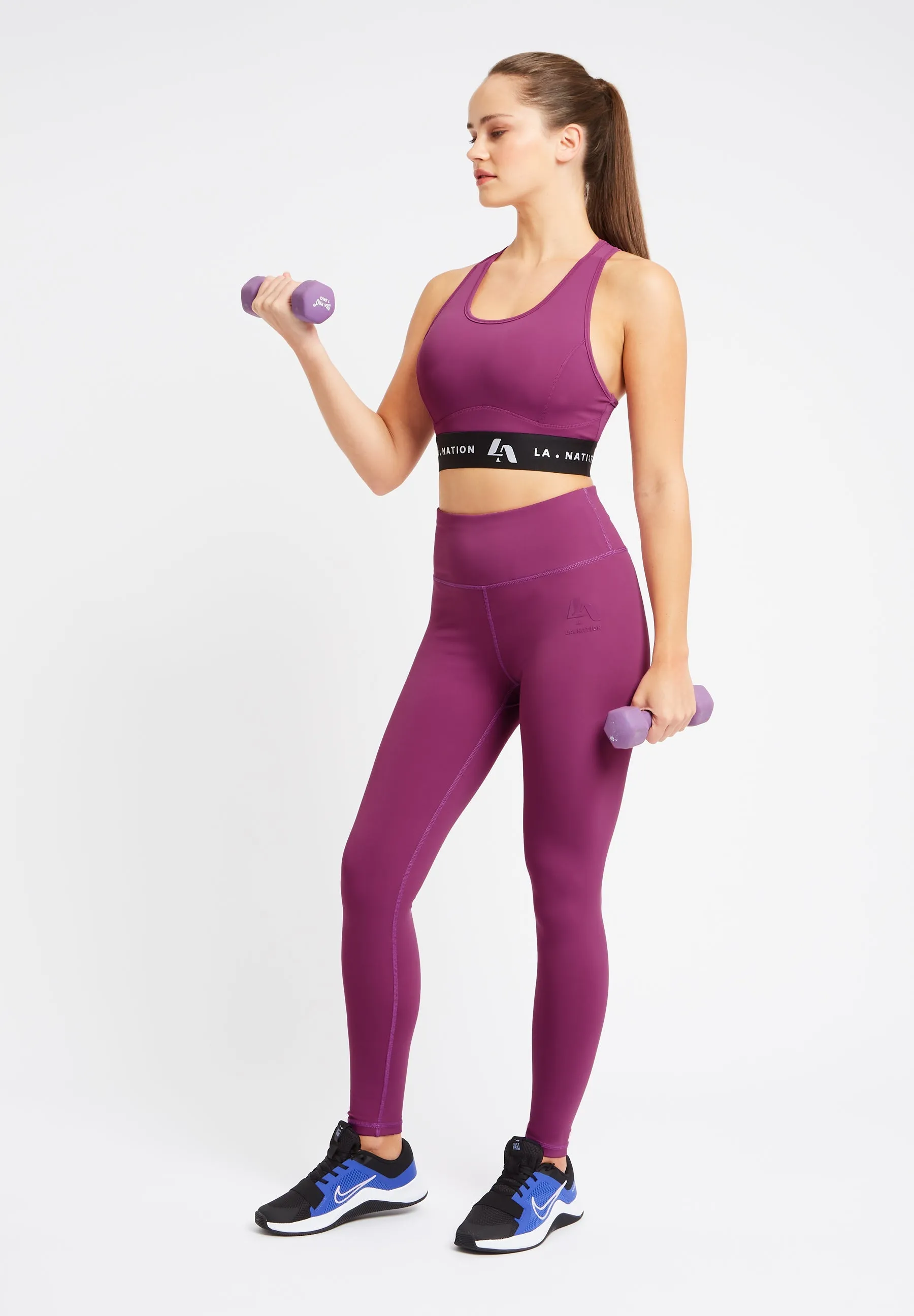 Signature Padded Sports Bra-Purple