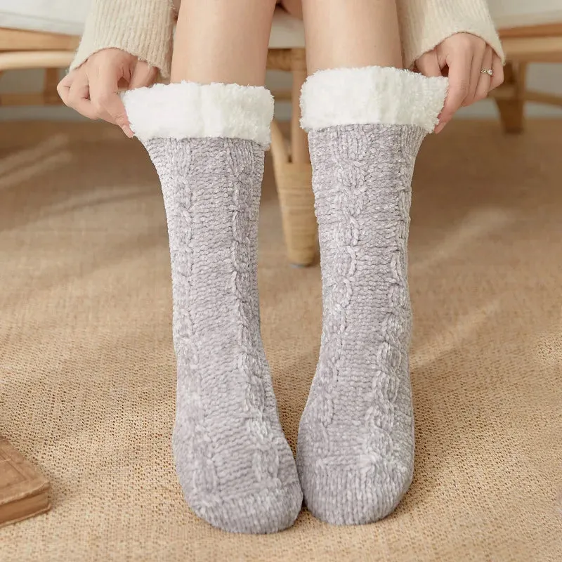 Warm Cozy Fuzzy Fluffy Cozy Socks Non Slip Floor Socks Thick Thermal Socks