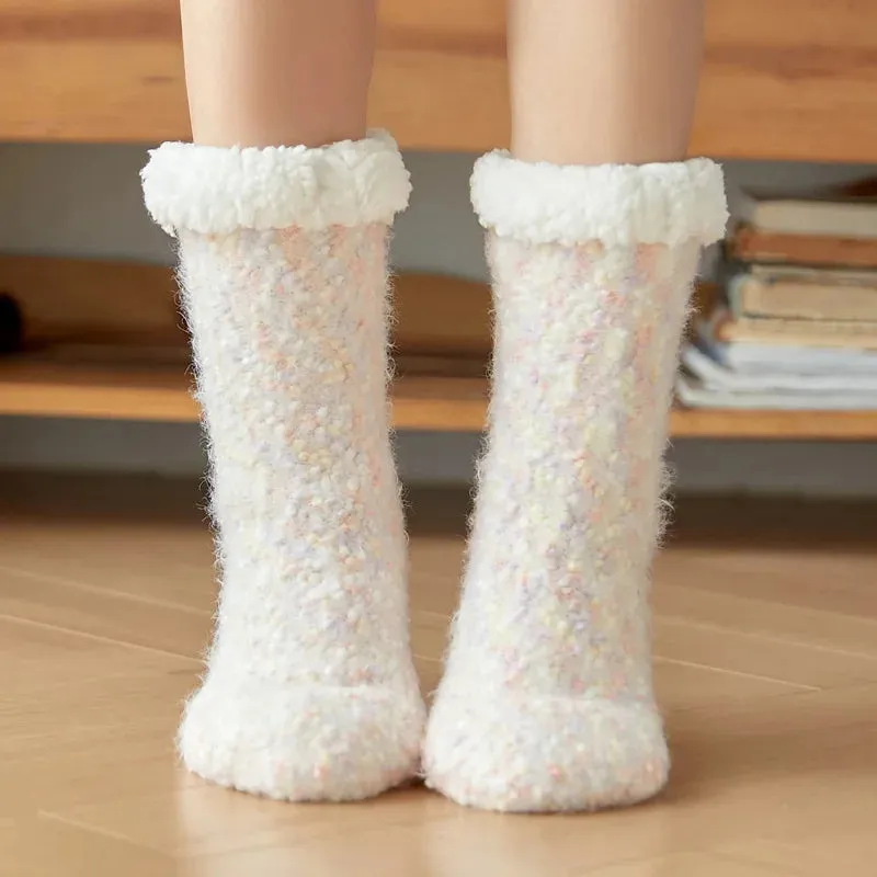 Warm Cozy Fuzzy Fluffy Cozy Socks Non Slip Floor Socks Thick Thermal Socks