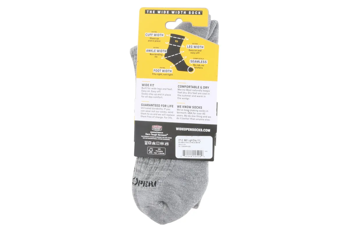 Wide Open Micro Crew Sock Grey