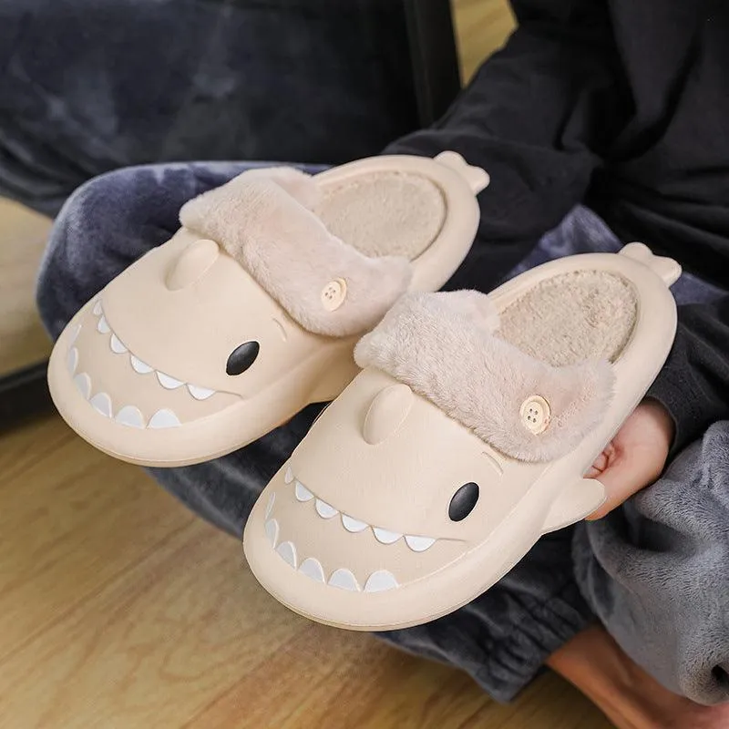 Winter Shark Shoes House Slippers - Warm Couple Slippers